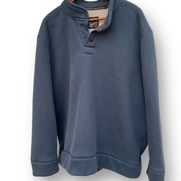 Jeremiah and Sons Men's Blue Mock Neck Sherpa Lined Pullover Henley Top Size XXL - Picture 14 of 14